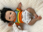 Image of Reborn Baby Dolls 25Cm Reborn Dolls Dark Skin Full Body Soft Solid
