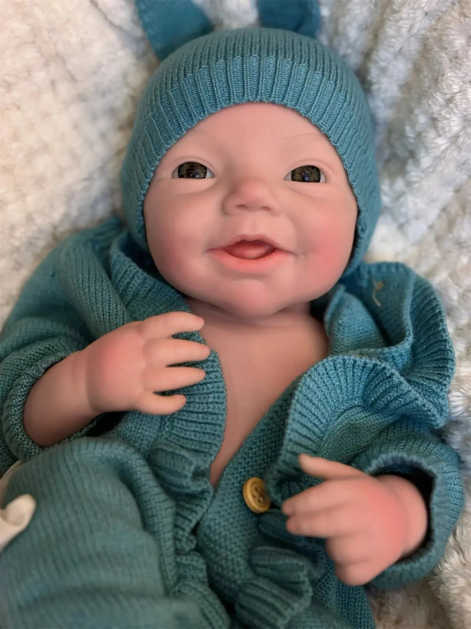 Image of Reborn Baby Dolls 18Inch Open Eyes Full Body Silicone Reborn Girl