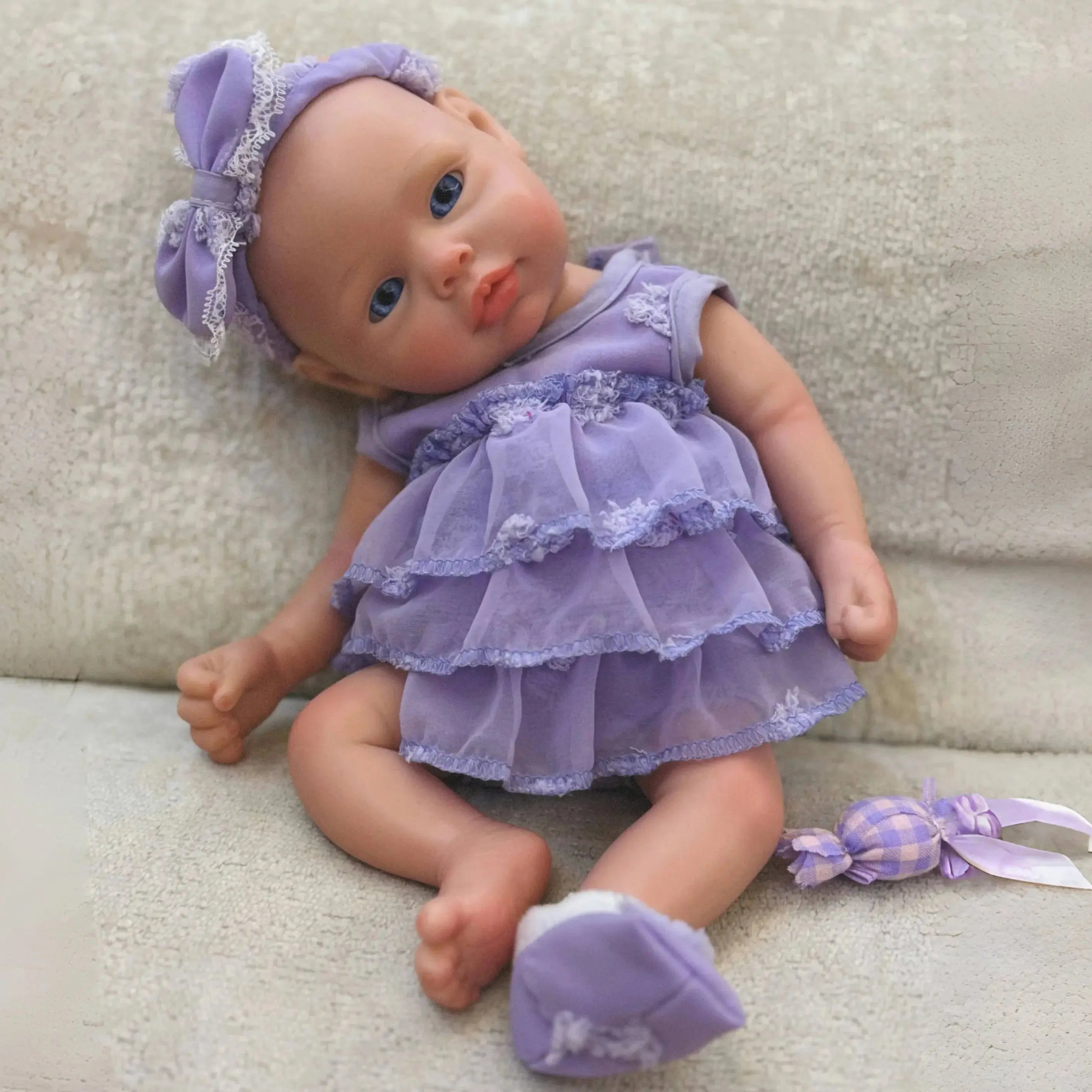 Image of Reborn Baby Dolls 33Cm Silicone Girl Reborn Doll Painted Full Body