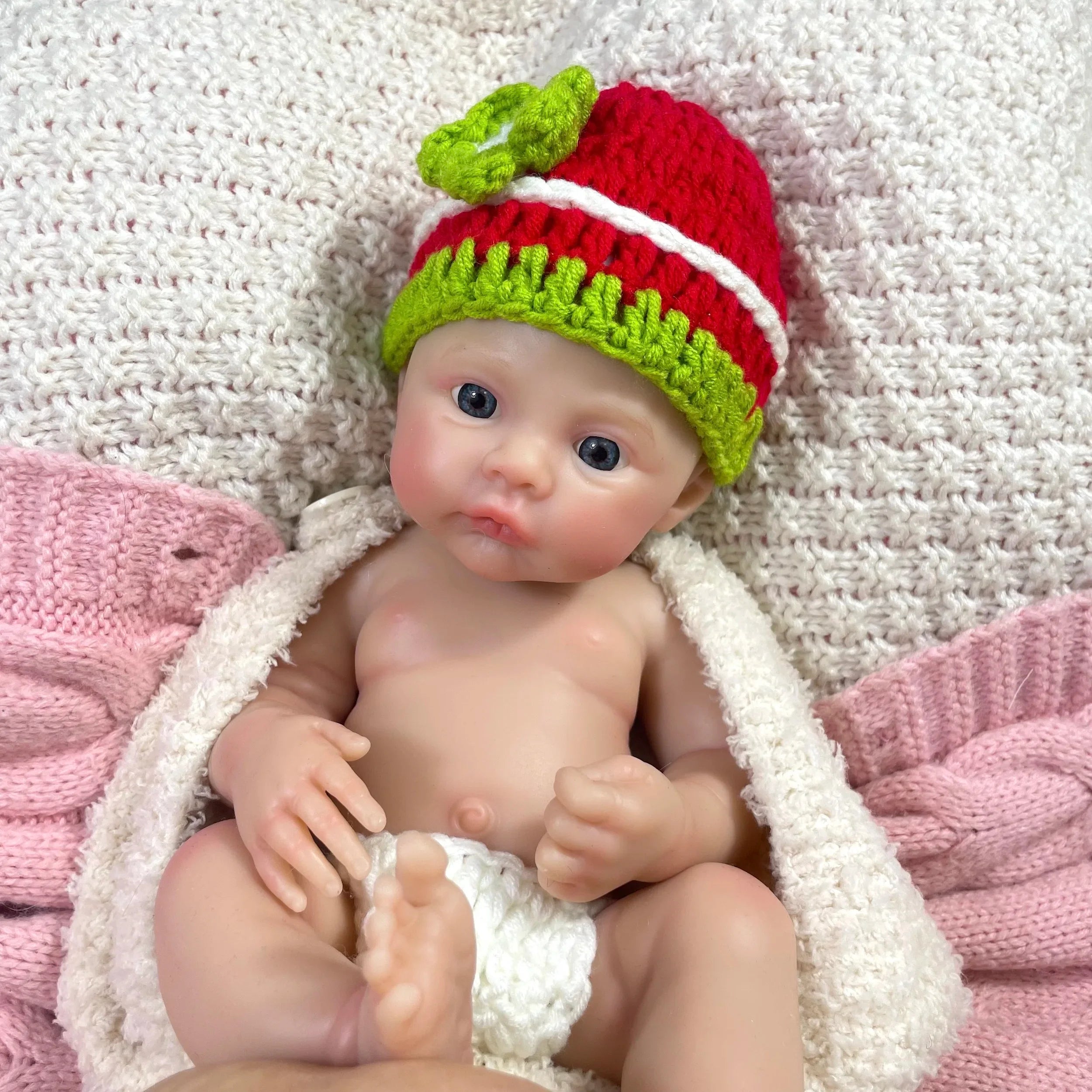 Image of Reborn Baby Dolls Mini 33Cm Full Silicon Reborn Baby Doll Meadow Open