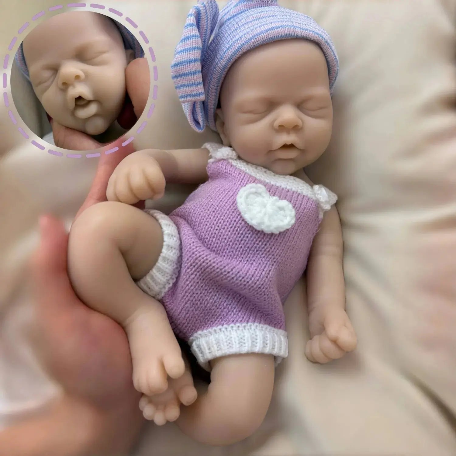Image of Reborn Baby Dolls Reborn Dolls 33Cm Open Mouth Silicone Girl Full