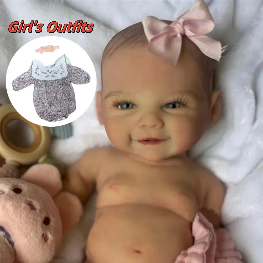 Image of Reborn Baby Dolls Can Open Mouth Vivienne 18Inch Bebe Reborn Silicona
