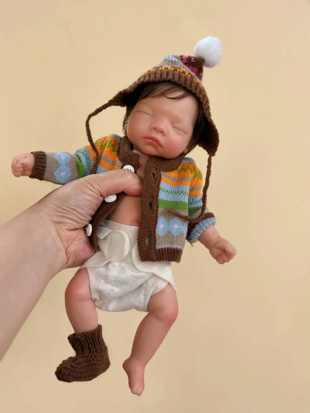 Image of Reborn Baby Dolls 10 Inch Sleeping Silicone Bebe Reborn Girl With