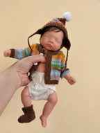 Image of Reborn Baby Dolls 10 Inch Sleeping Silicone Bebe Reborn Girl With