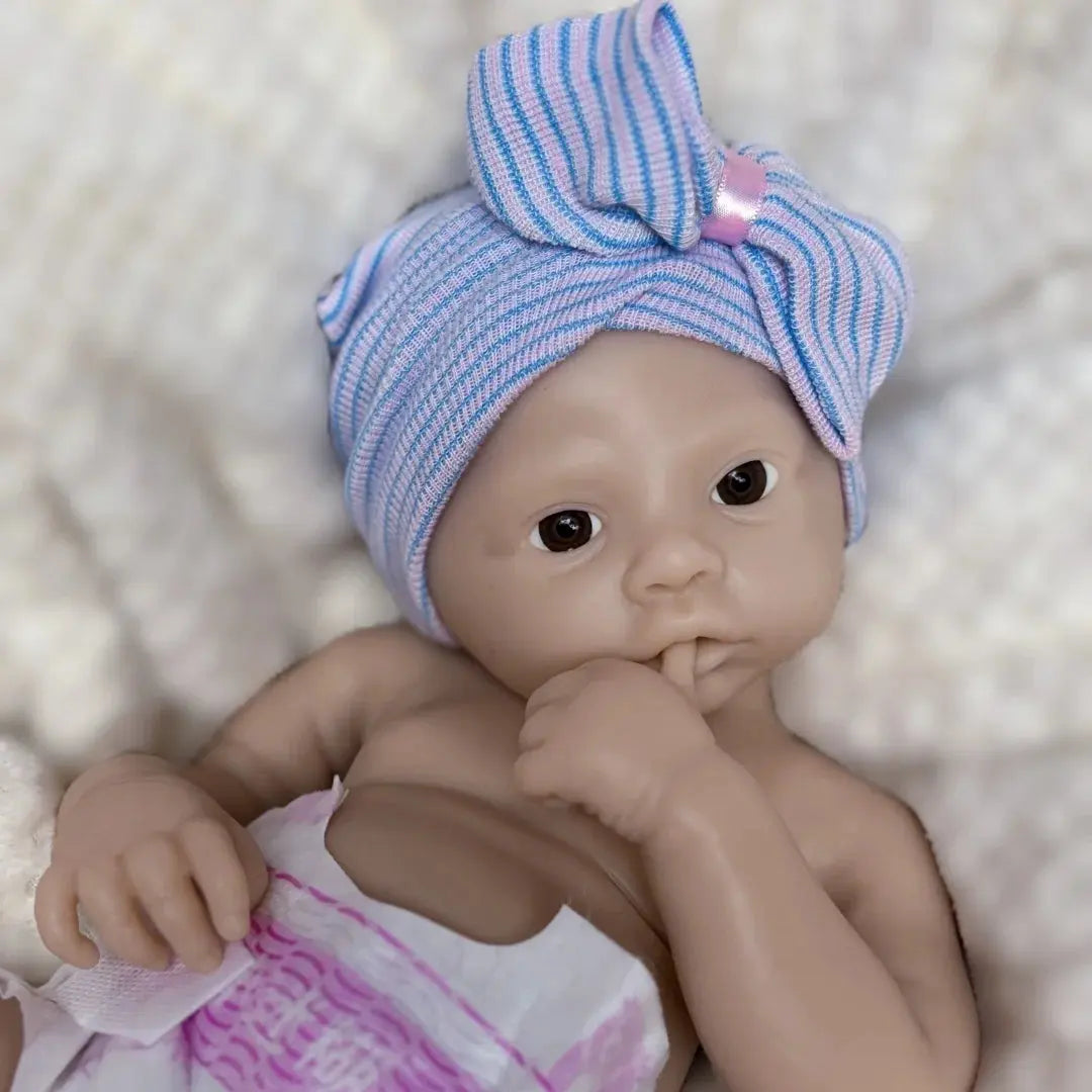 Image of Reborn Baby Dolls 45Cm Open Mouth Meadow Solid Silicone Bébé Reborn