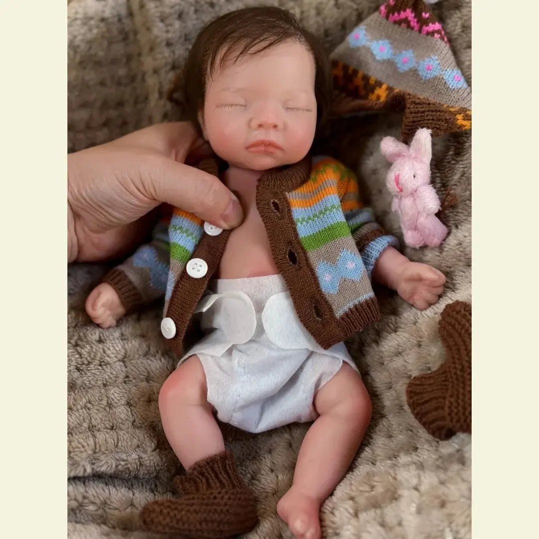 Image of Reborn Baby Dolls 10Inch Waterproof Full Body Solid Silicone Bébé