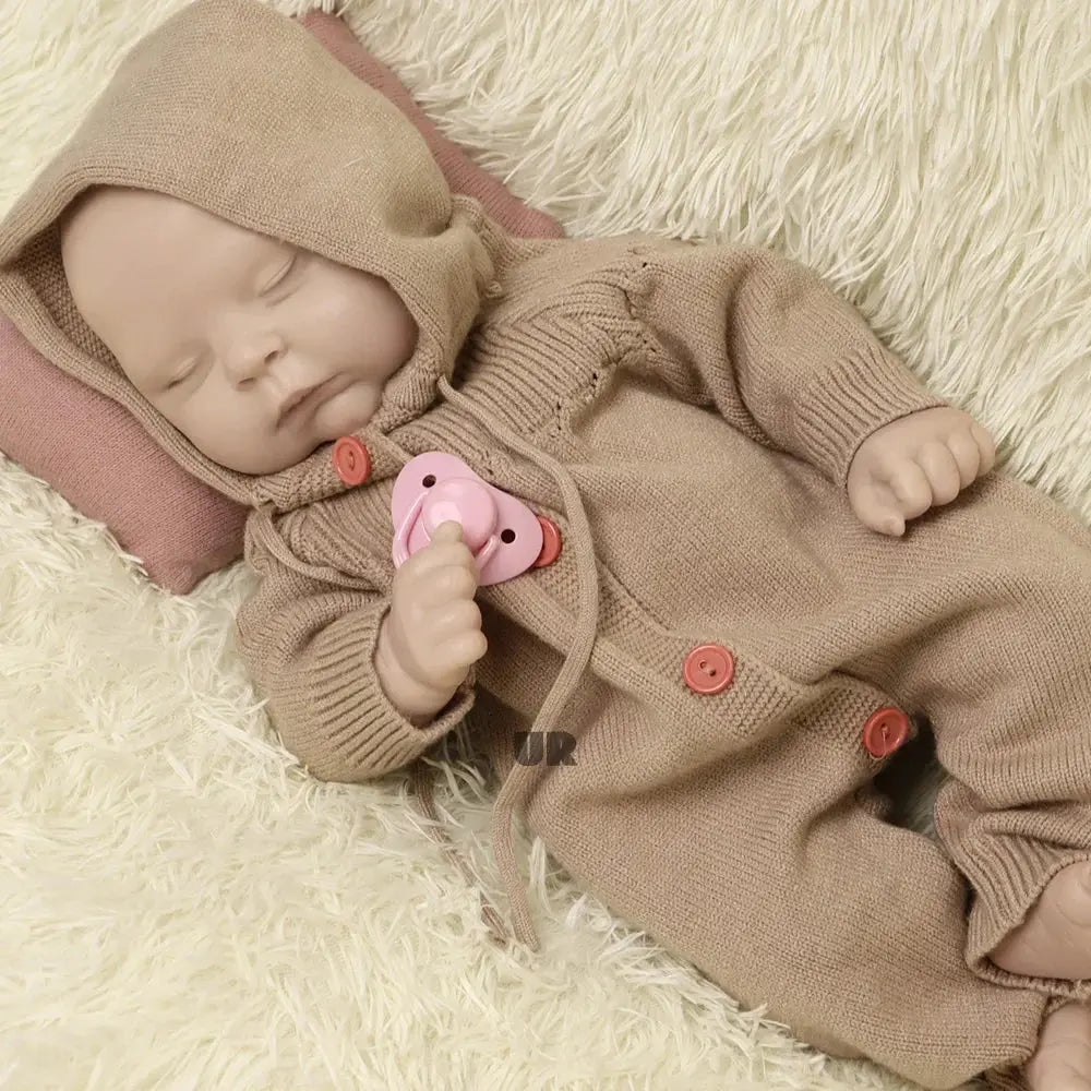 Image of Reborn Baby Dolls Fake Sleeping Silicone Reborn Baby Boy Newborn Doll