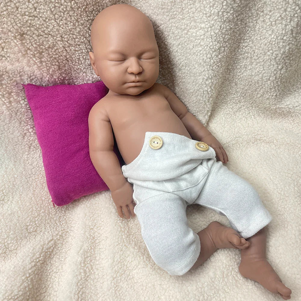 Image of Reborn Baby Dolls 22" Weighted Black Reborn Doll Soft Full Silicone