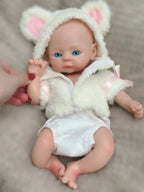 Image of Reborn Baby Dolls 33Cm Can Washable Full Body Solid Silicone Bebe