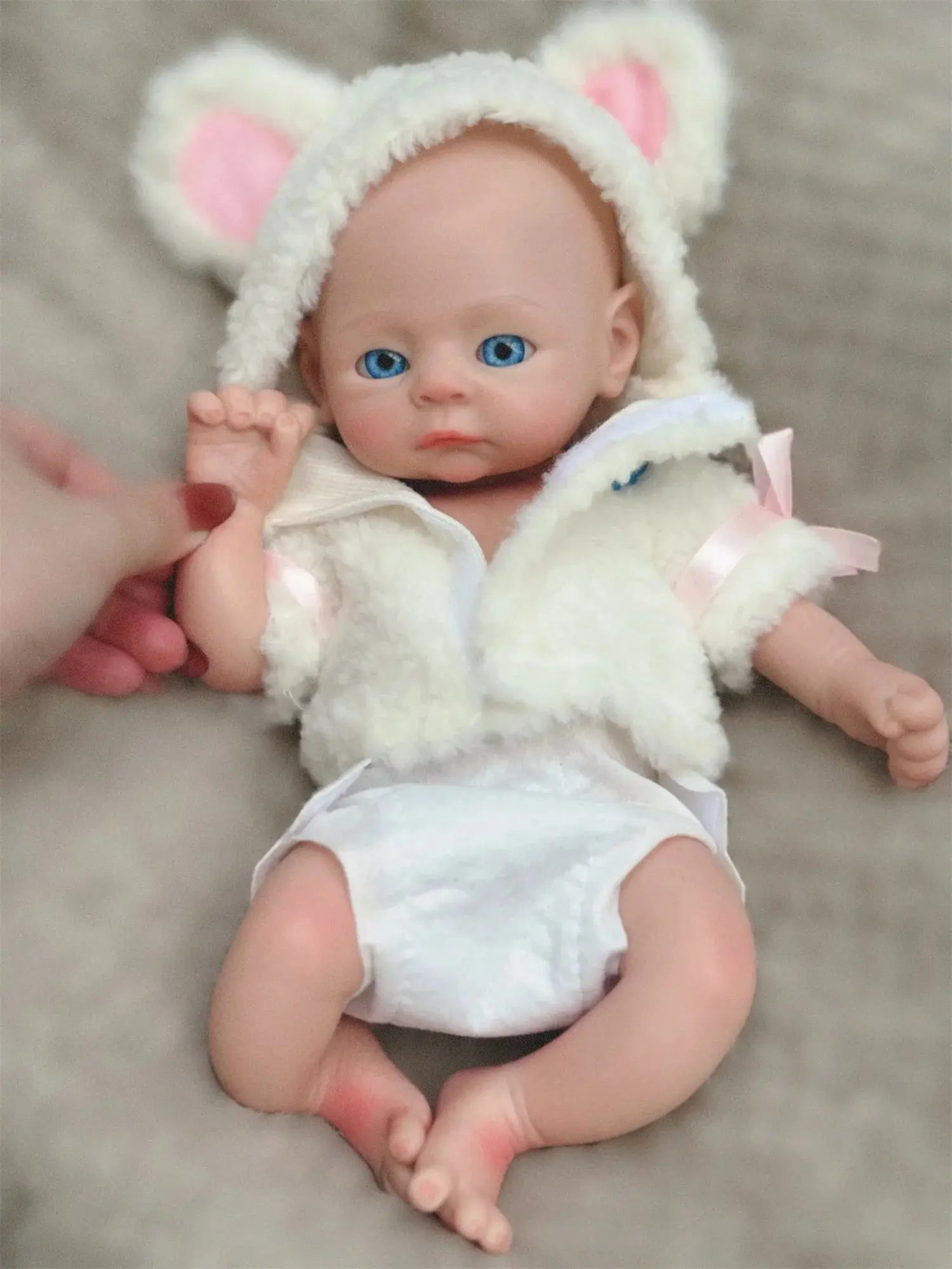 Image of Reborn Baby Dolls 33Cm Can Washable Full Body Solid Silicone Bebe