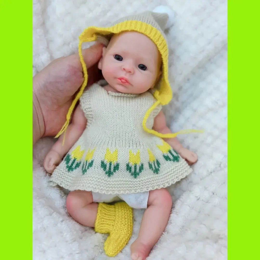 Image of Reborn Baby Dolls 10Inch Open Eyes Bebe Reborn De Silicona Girl Doll