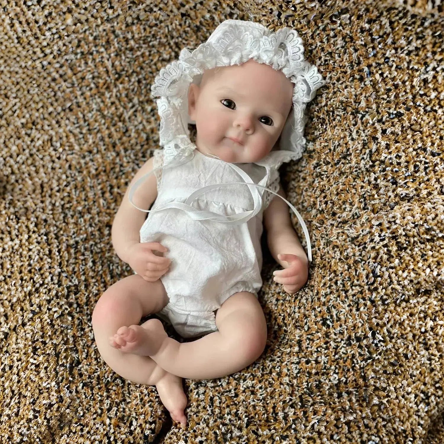 Image of Reborn Baby Dolls 13Inch Cute Girl Bettie Reborn Dolls Open Mouth