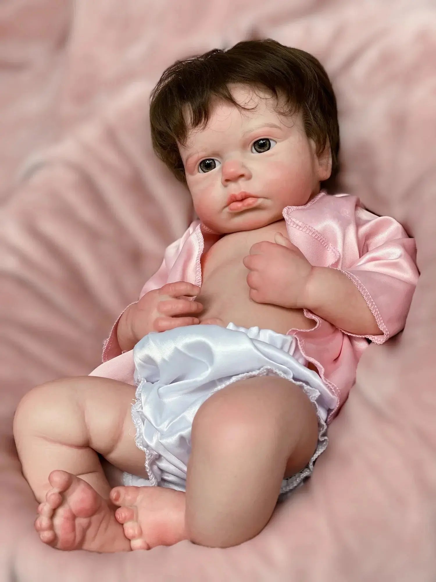 Image of Reborn Baby Dolls 45Cm Solid Silicone Loulou Bebe Reborn Girl With