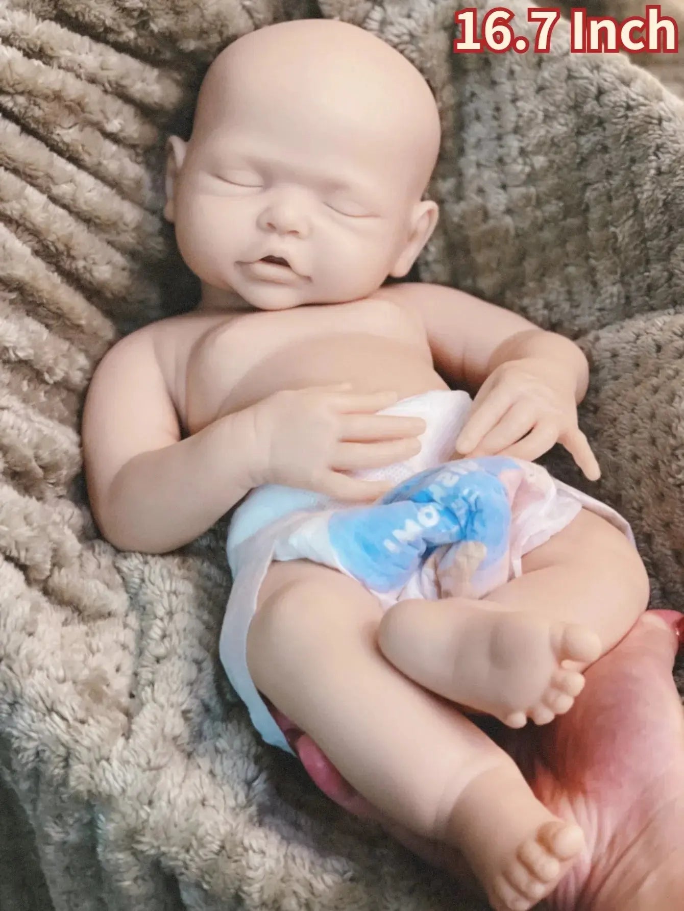 Image of Reborn Baby Dolls 16.7Inch 42.5Cm Lifelike Unpainted Solid Silicone