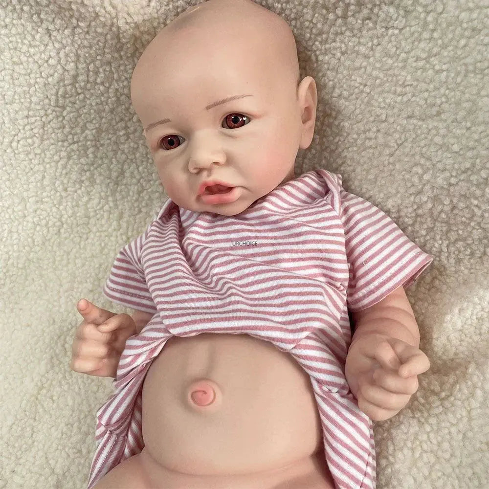 Image of Reborn Baby Dolls 18Inch Open Eyes Handmade Realistic Silicone Reborn