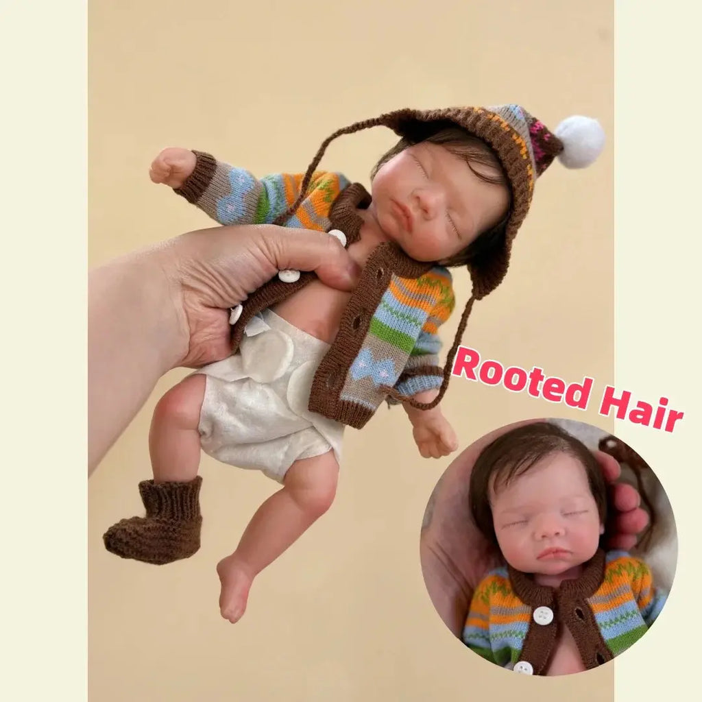 Image of Reborn Baby Dolls 10Inch Waterproof Full Body Solid Silicone Bébé