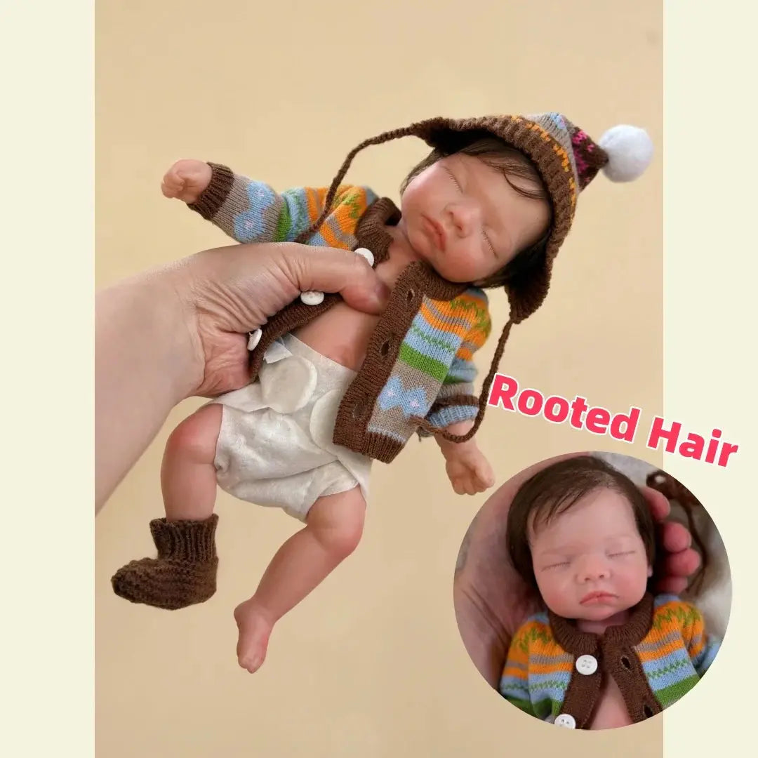 Image of Reborn Baby Dolls 10Inch Waterproof Full Body Solid Silicone Bébé