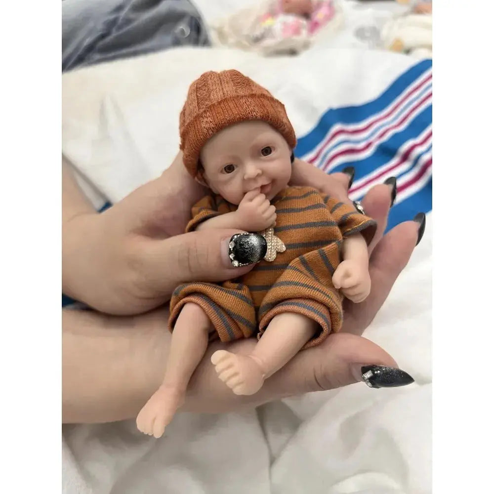 Image of Reborn Baby Dolls Reborn Baby Doll 5.5" Silicone Full Body Miniature