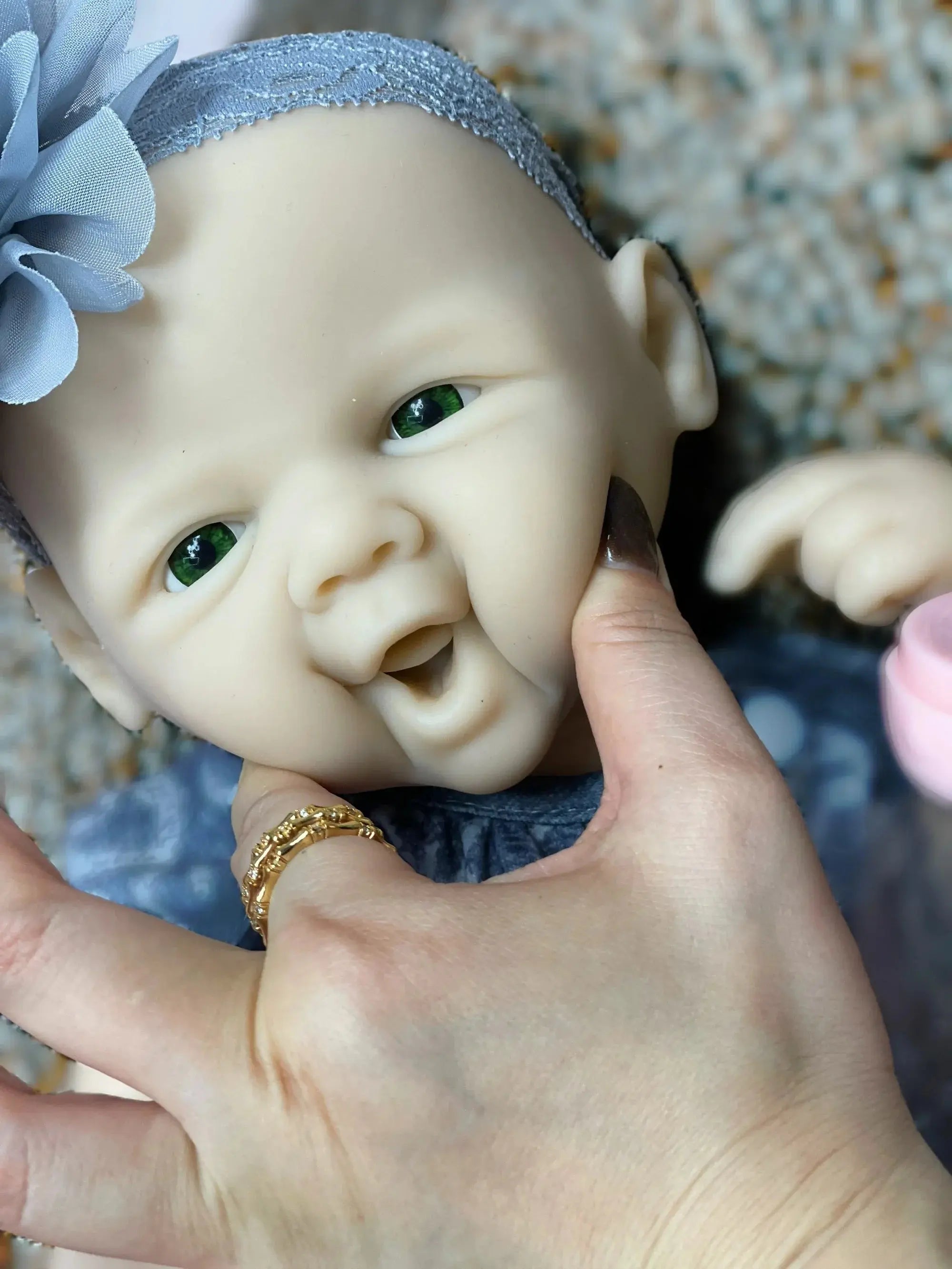 Image of Reborn Baby Dolls 18Inch Girl Vivienne Bebê Reborn Dolls Unpainted