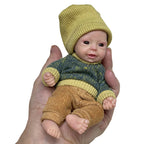Image of Reborn Baby Dolls 6Inch Mini Palm Full Solid Silicone Bebe Reborn