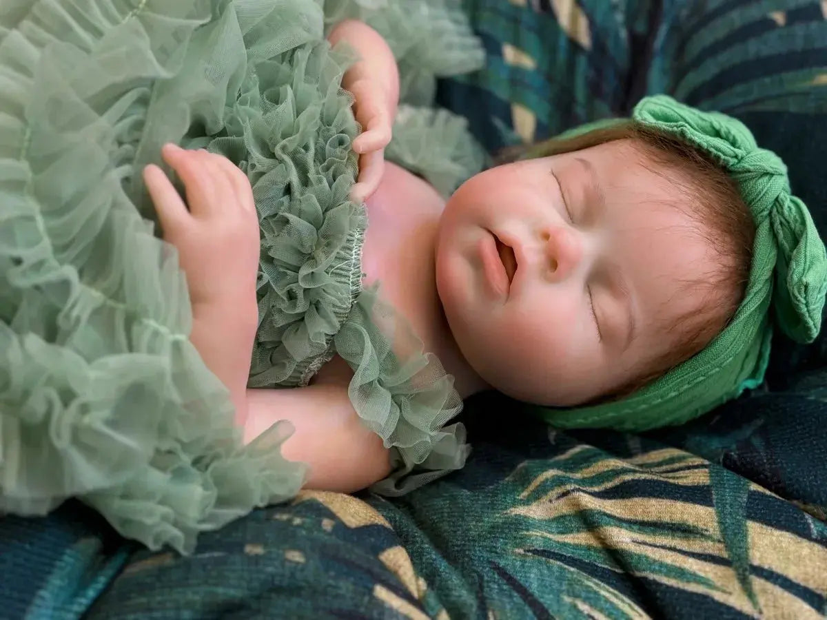 Image of Reborn Baby Dolls 20Inch Open Mouth Silicone Girl Reborn Full Solid