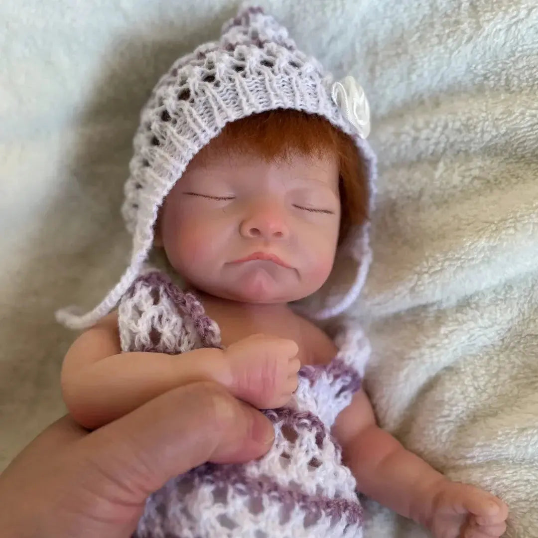 Image of Reborn Baby Dolls 26Cm Close Eyes Bebe Reborn De Silicona Girl Doll