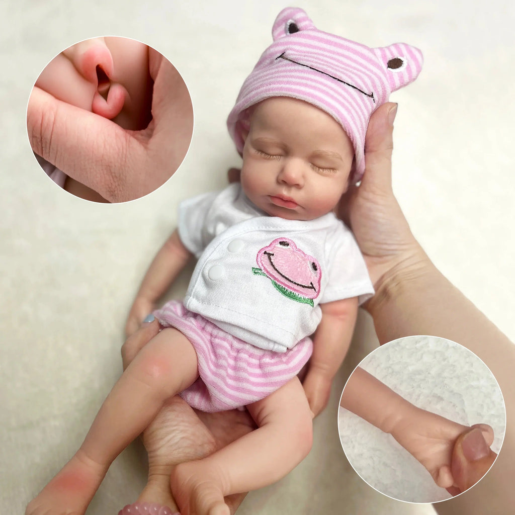 Image of Reborn Baby Dolls 13Inch Open Mouth Loulou Girl&Boy Painted Full Body