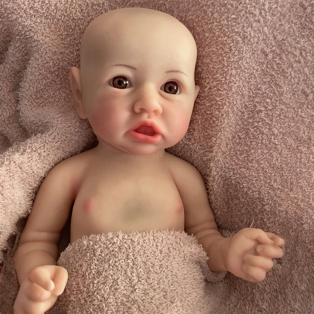 Image of Reborn Baby Dolls 100% Siold Silicone Reborn Baby Dark African Girl
