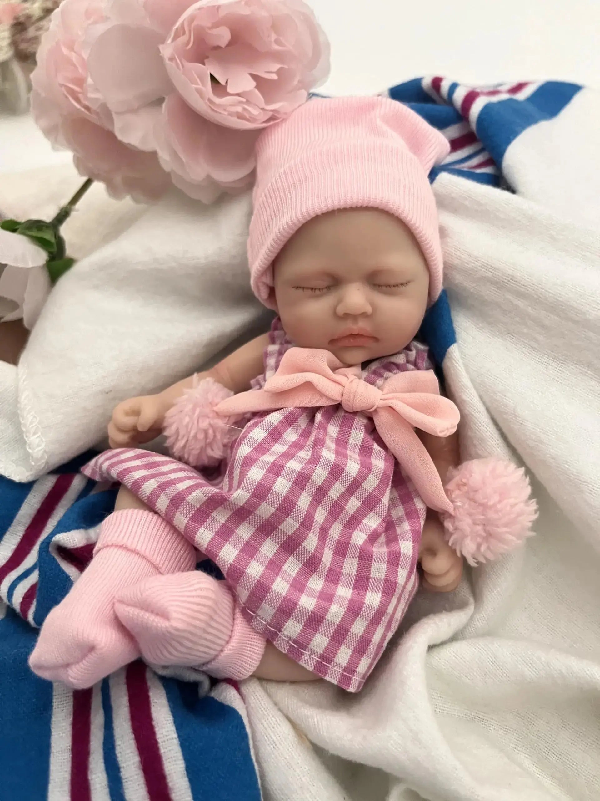 Image of Reborn Baby Dolls Miniature Babies 7" Full Body Silicone Baby Reborn