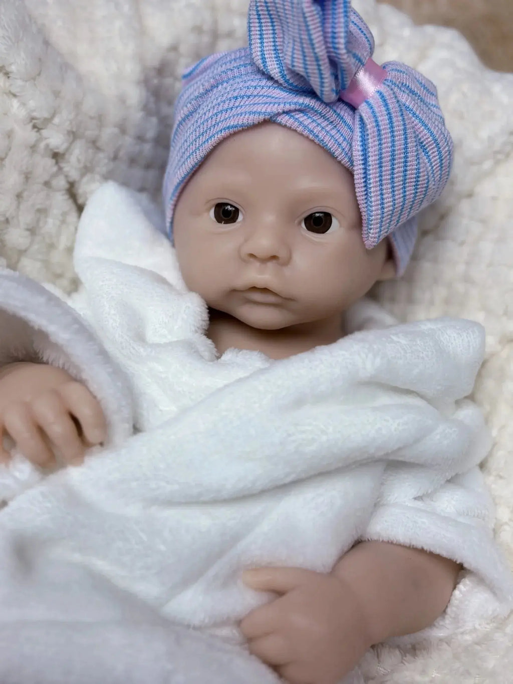 Image of Reborn Baby Dolls 18Nch Meadow Girl Can Open Mouth Full Solid Soft