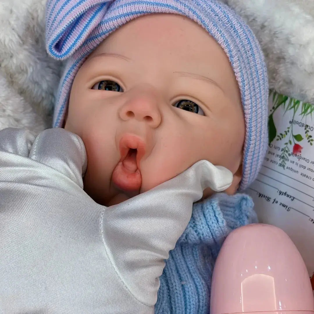 Image of Reborn Baby Dolls 45Cm Can Open Mouth & Washable Silicone Bebe Reborn