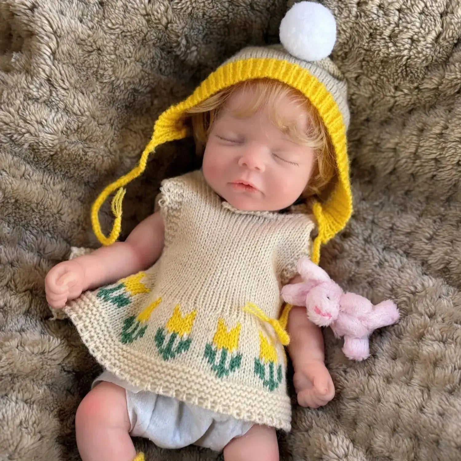 Image of Reborn Baby Dolls 1 Pc 10Inch Open Mouth Reborn Silicone Girl With