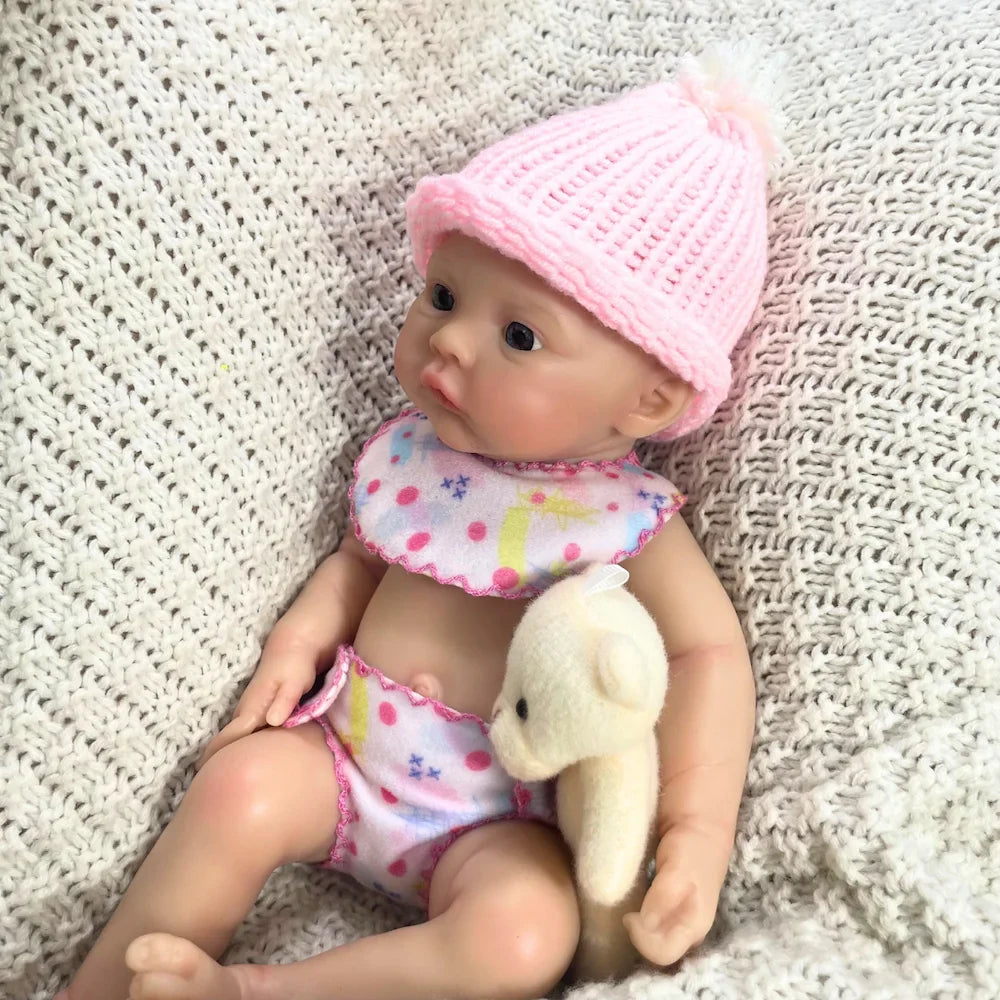 Image of Reborn Baby Dolls 13 Inch Mini Reborn Baby Doll Meadow Girl Full