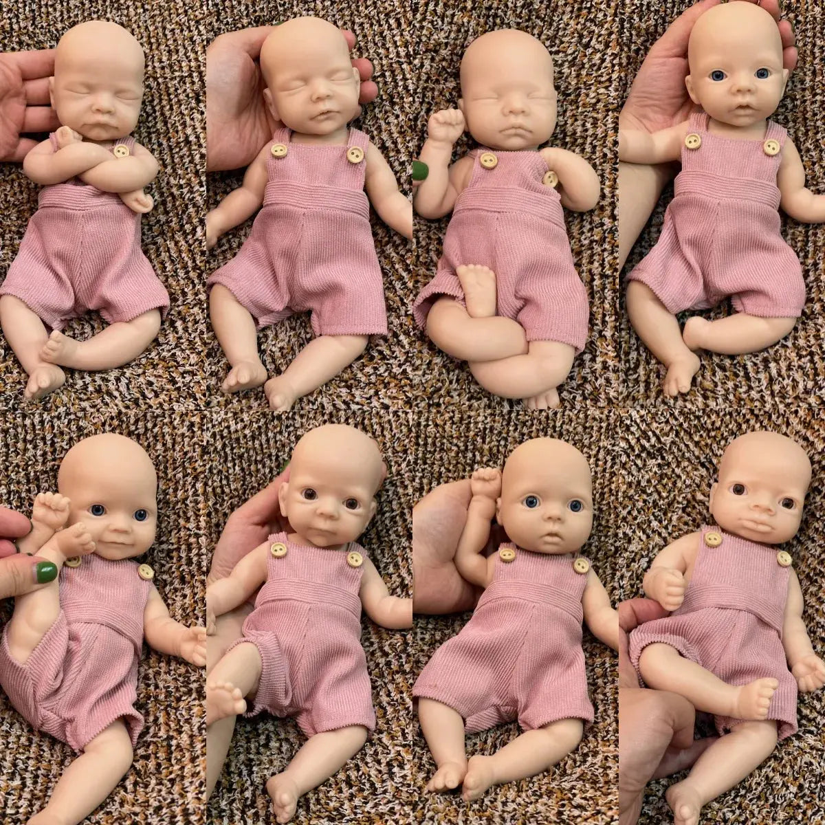 Image of Reborn Baby Dolls 25Cm Unpainted Silicone Girls Whole Body Soft Solid