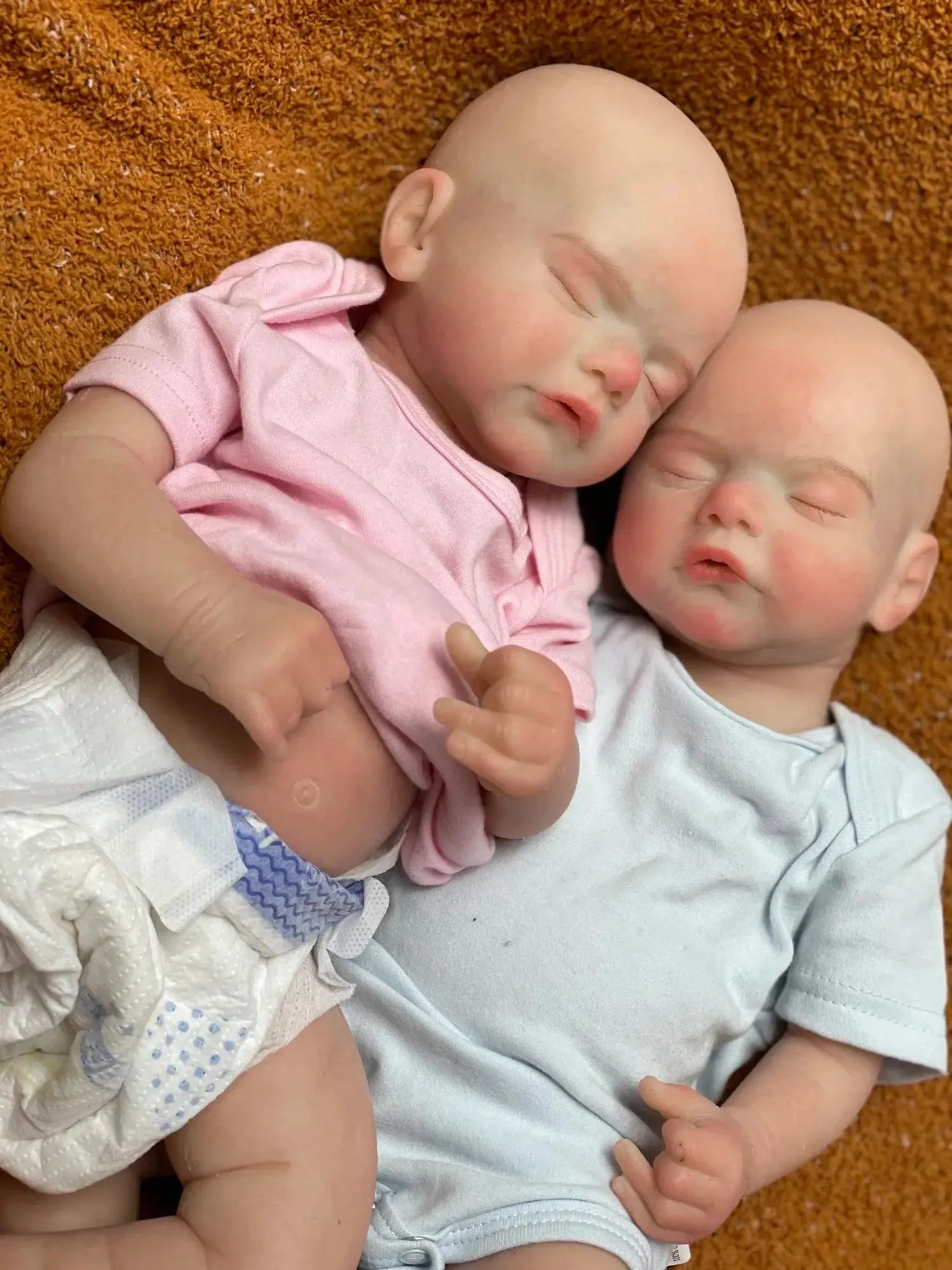 Image of Reborn Baby Dolls Can Open Mouth 45Cm Twins Sam Reborn Baby Girl And
