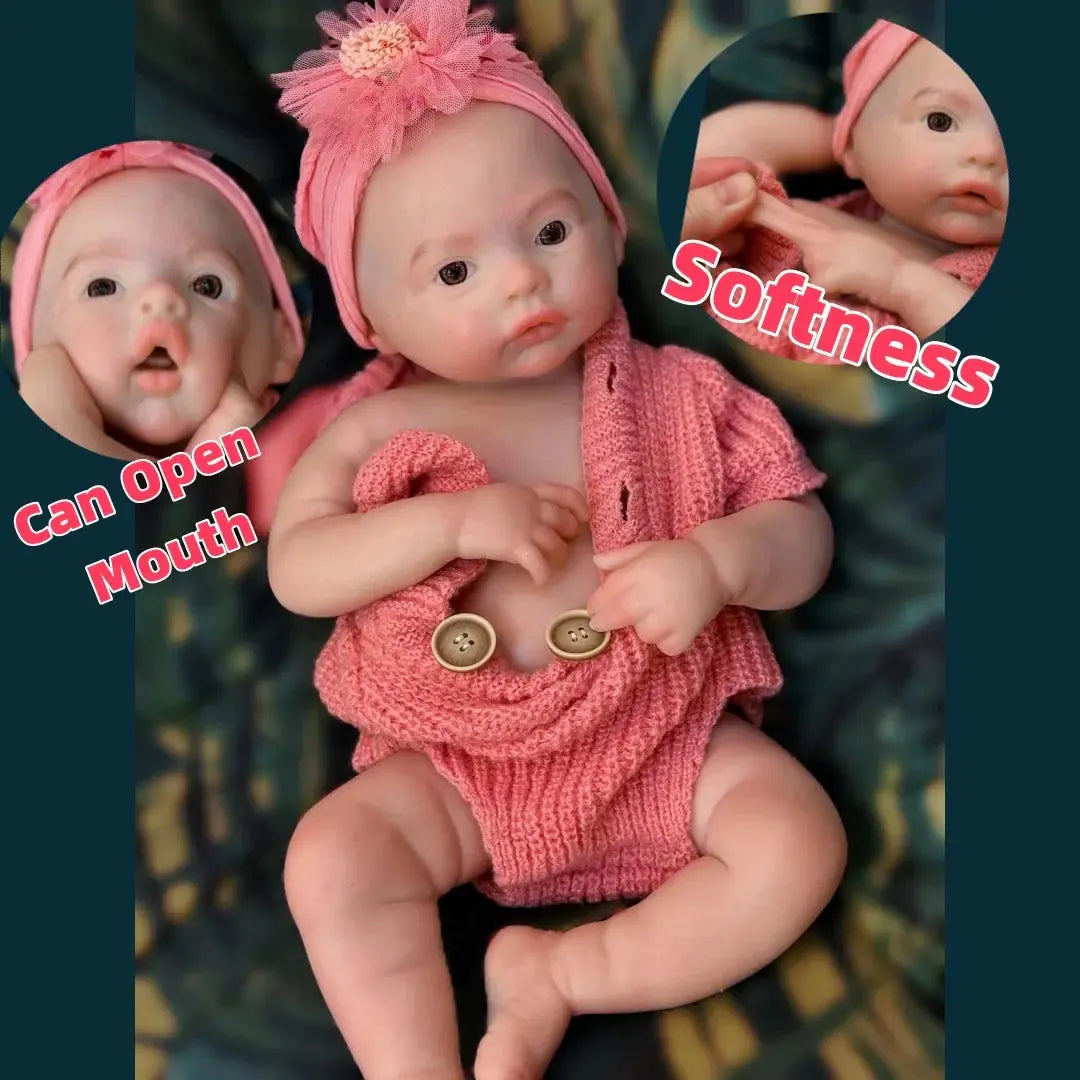 Image of Reborn Baby Dolls 45Cm Meadow Can Open Mouth  Solid Bebe Reborn De