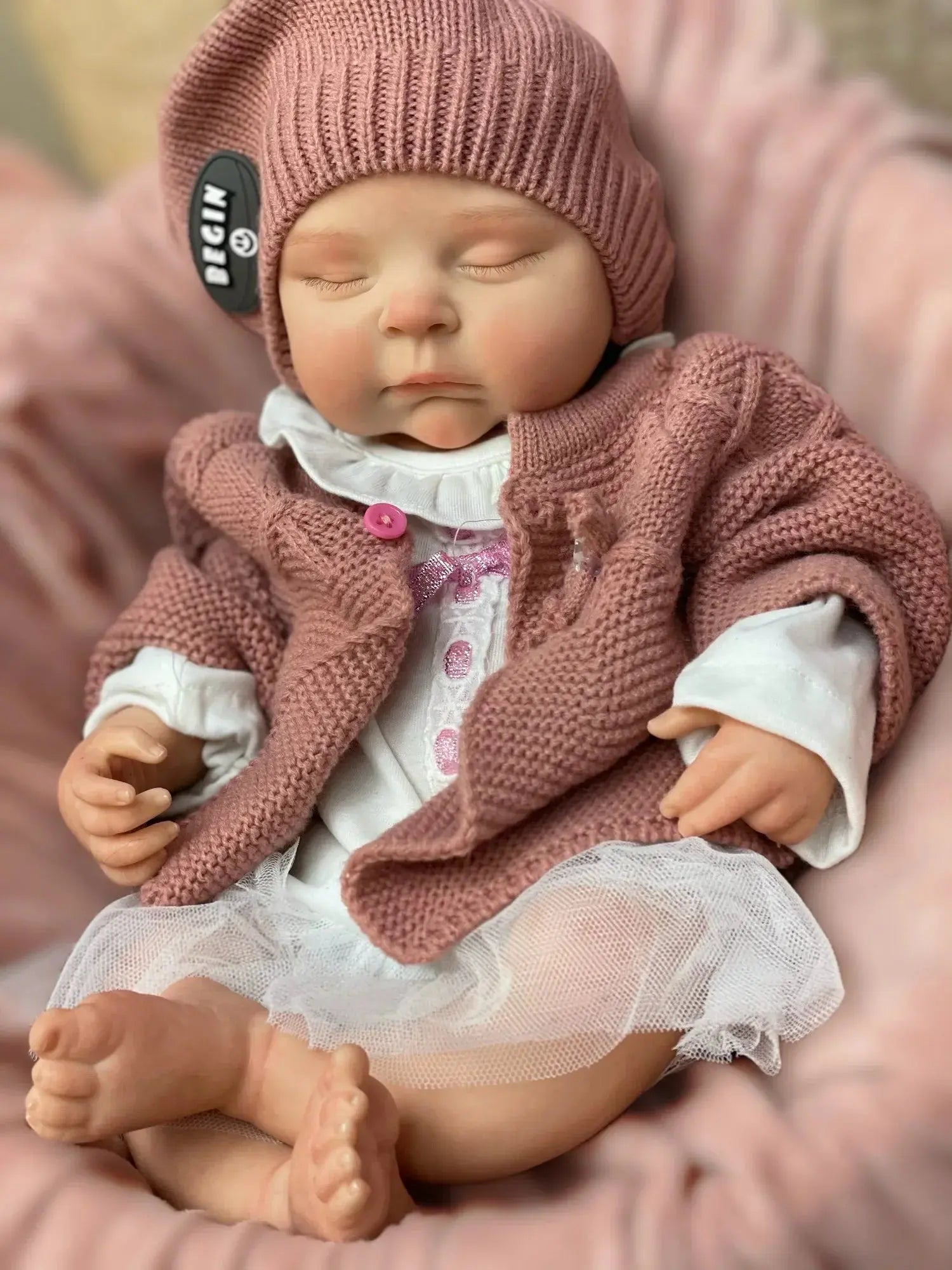 Image of Reborn Baby Dolls 45Cm Peaches Solid Silicone Bebe Reborn Girls With