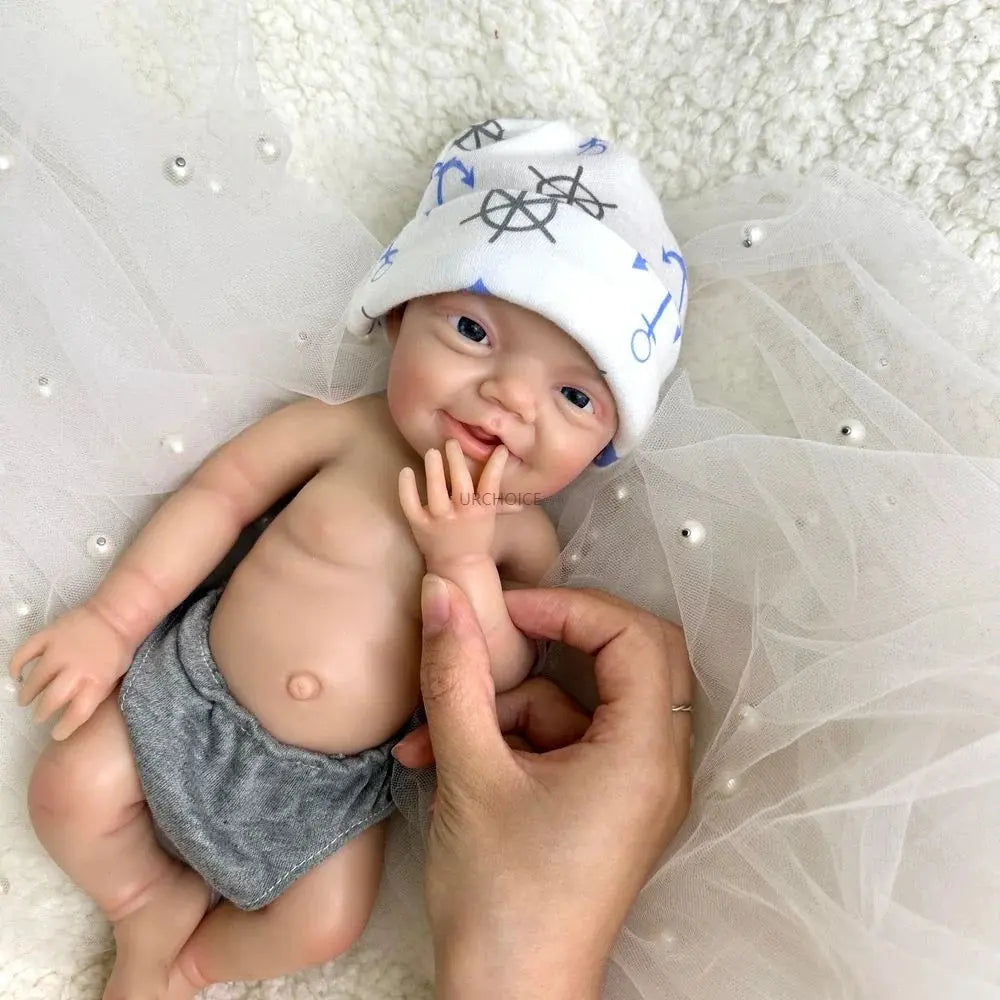 Image of Reborn Baby Dolls 30Cm 2.3Lbs Hand-Painted Silicone Reborn Baby Boy