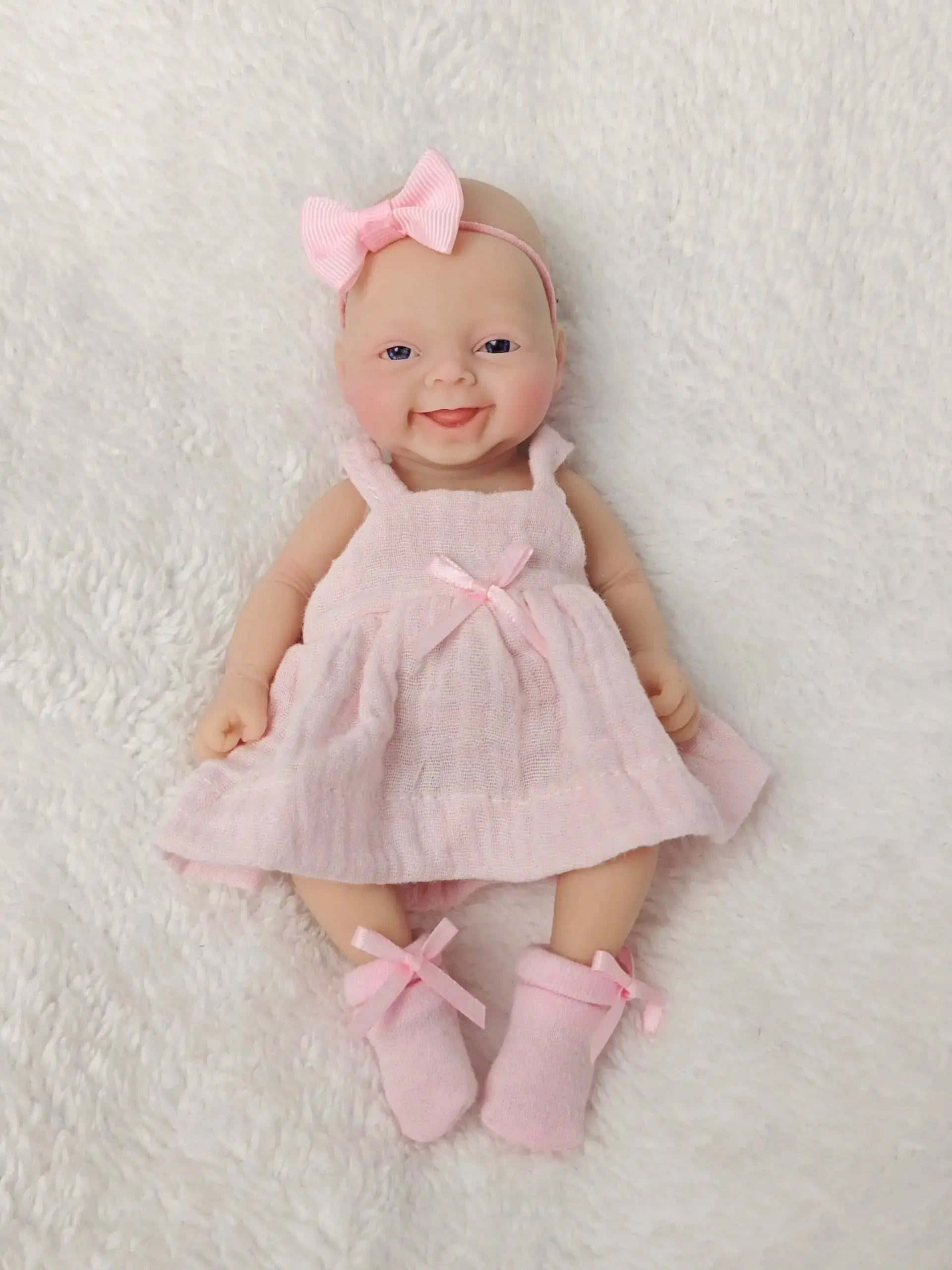 Image of Reborn Baby Dolls Miniature Babies 7 Inch Silicone Full Body Reborn