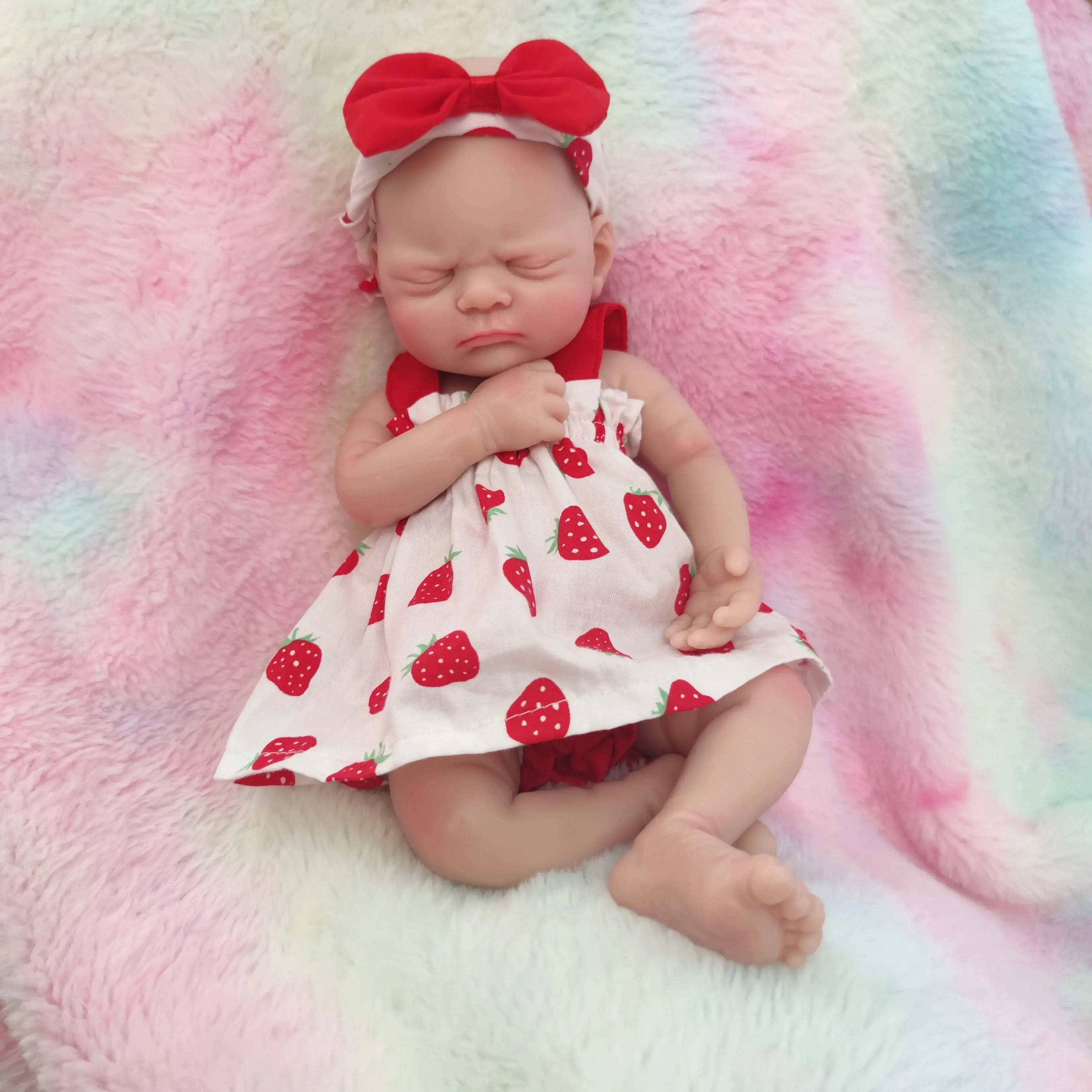 Image of Reborn Baby Dolls 12 Inch Full Soft Silicone Body Lifelike Reborn