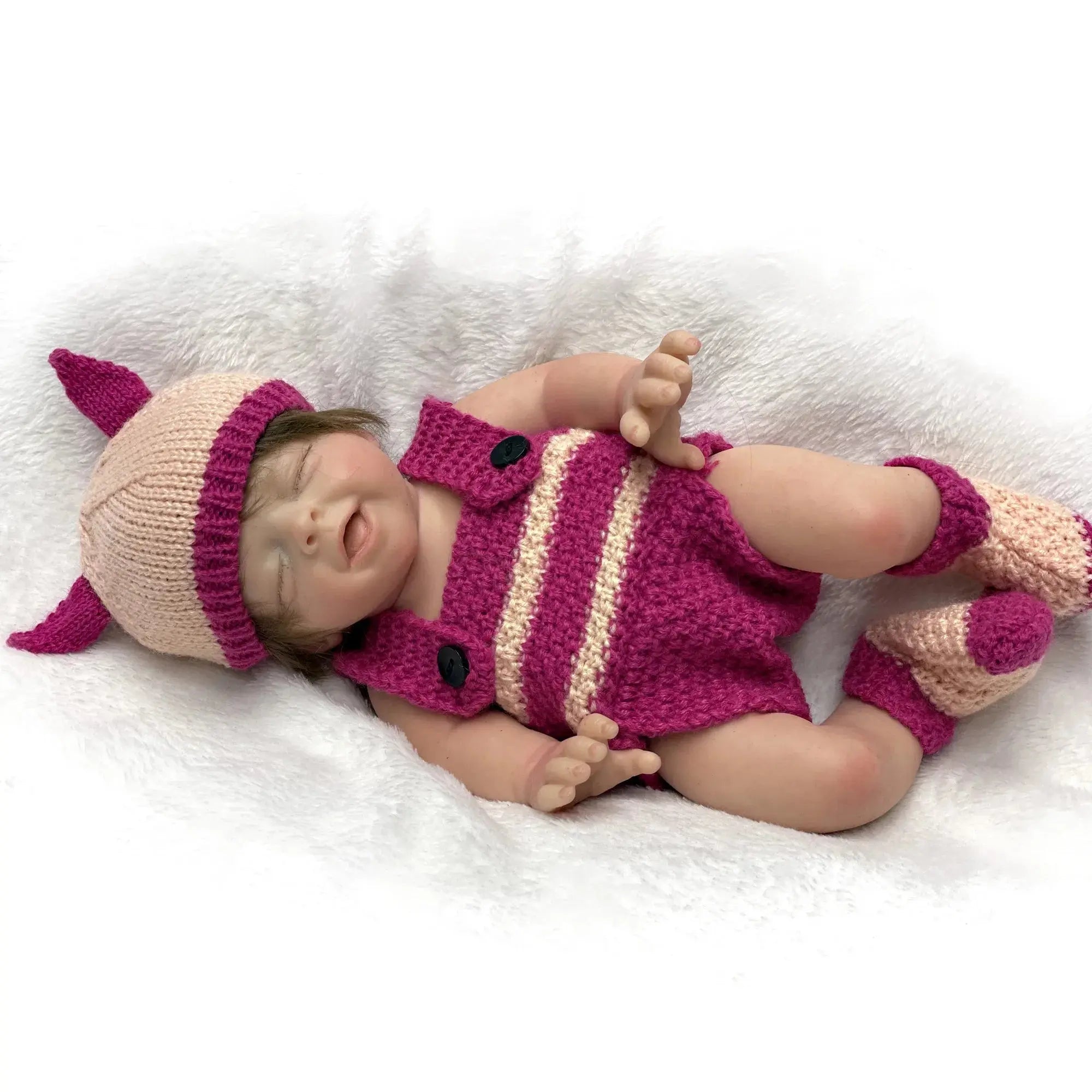 Image of Reborn Baby Dolls 25Cm Handmde Solid Silicone Reborn Dolls Painted