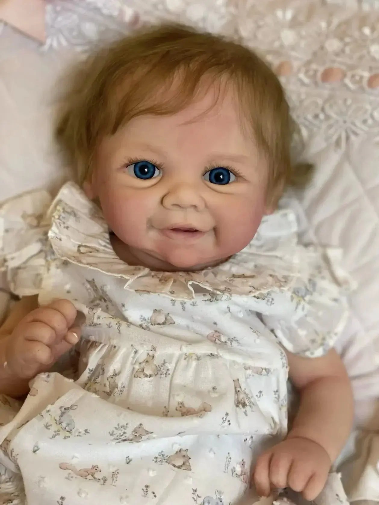 Image of Reborn Baby Dolls 18Inch Vivienne Bebê Can Open Mouth Reborn Baby