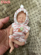 Image of Reborn Baby Dolls 6 Inch Silicone Bebe Reborn Doll Handmade Painted