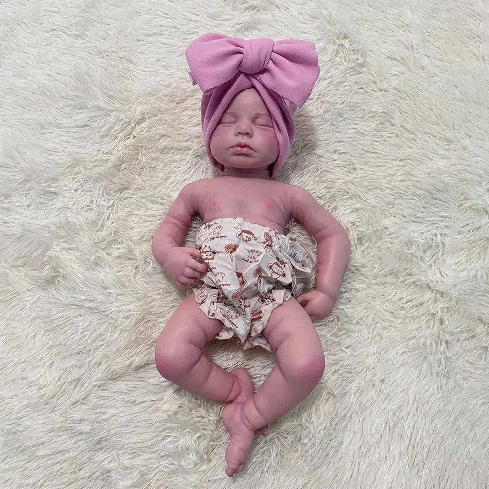 Image of Reborn Baby Dolls Handmade 3D Painted Soft 20 Inch Baby Soft Flexible