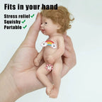 Image of Reborn Baby Dolls 6Inch Mini Palm Full Solid Silicone Bebe Reborn