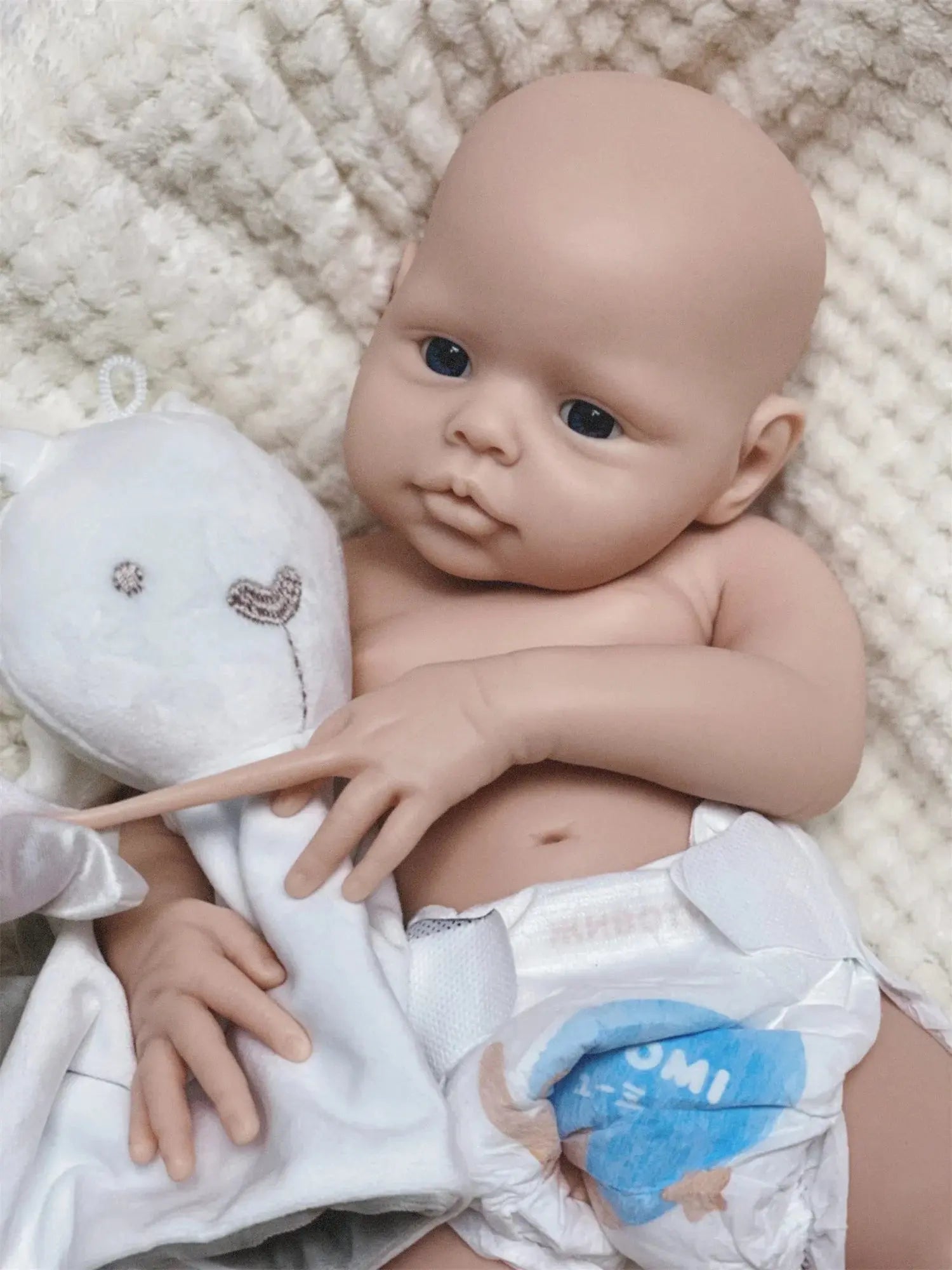 Image of Reborn Baby Dolls 17Inch Washable Open Eyes Soft Silicone Reborn Girl