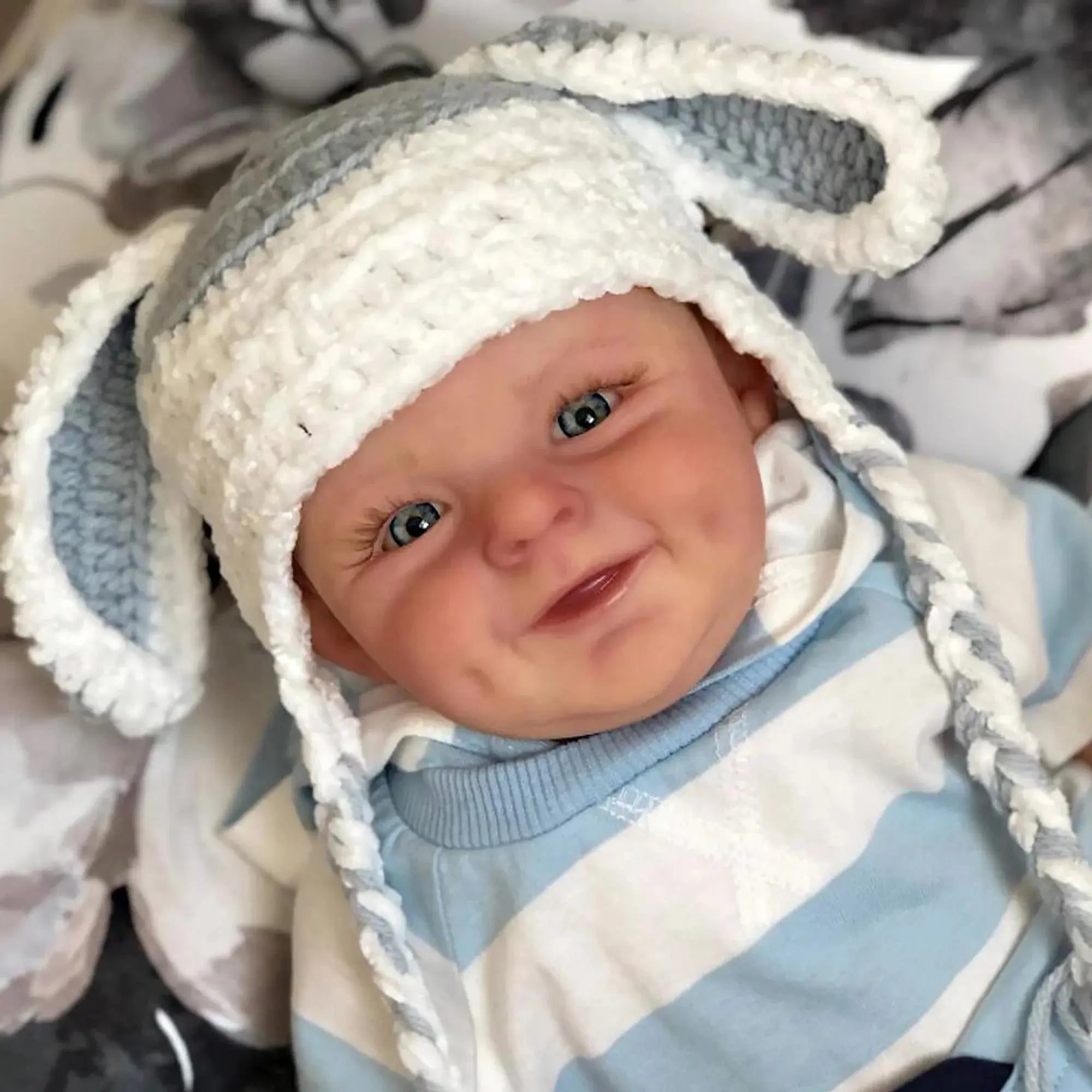 Image of Reborn Baby Dolls Shaya 20-22" Reborn Dolls 3D Painted Smile Boy Soft