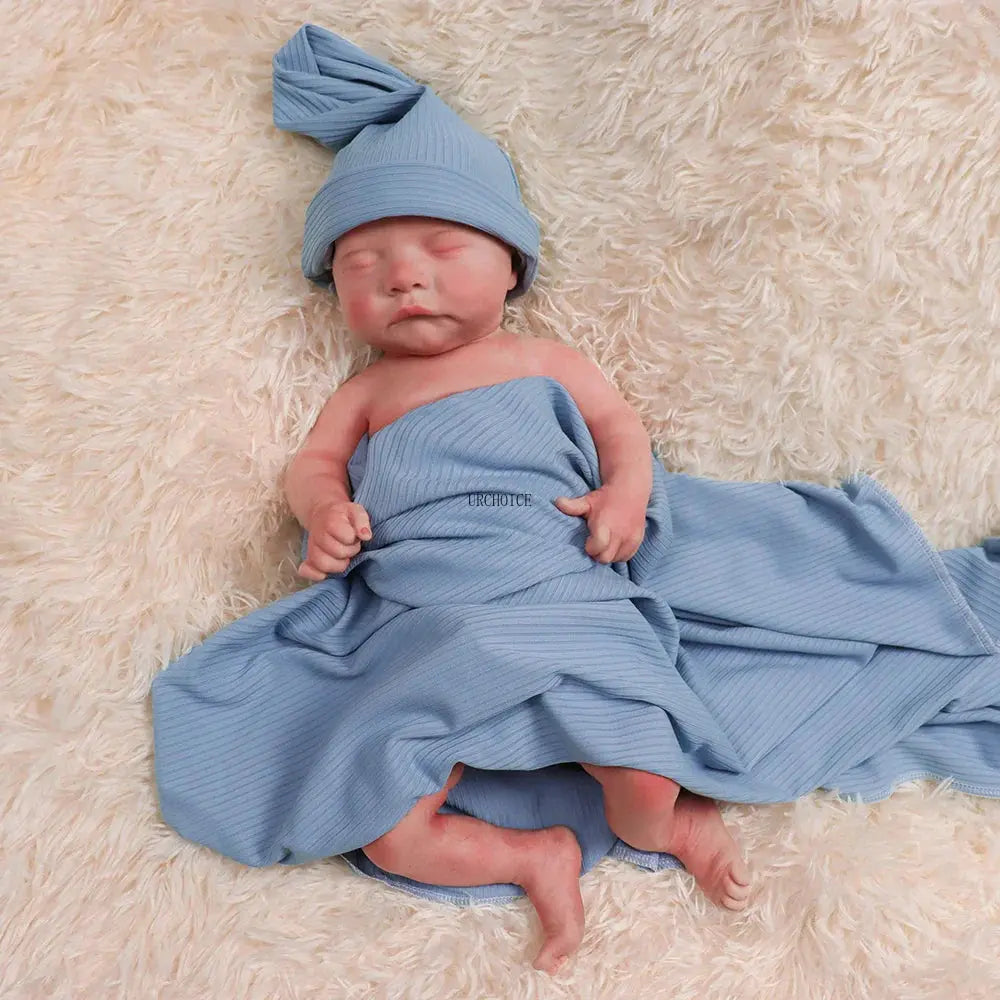Image of Reborn Baby Dolls Reborn Corpo De Silicone 18'' Boy Full Body
