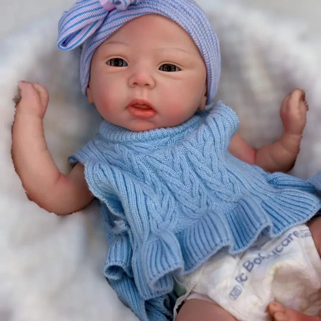 Image of Reborn Baby Dolls 45Cm Can Open Mouth & Washable Silicone Bebe Reborn