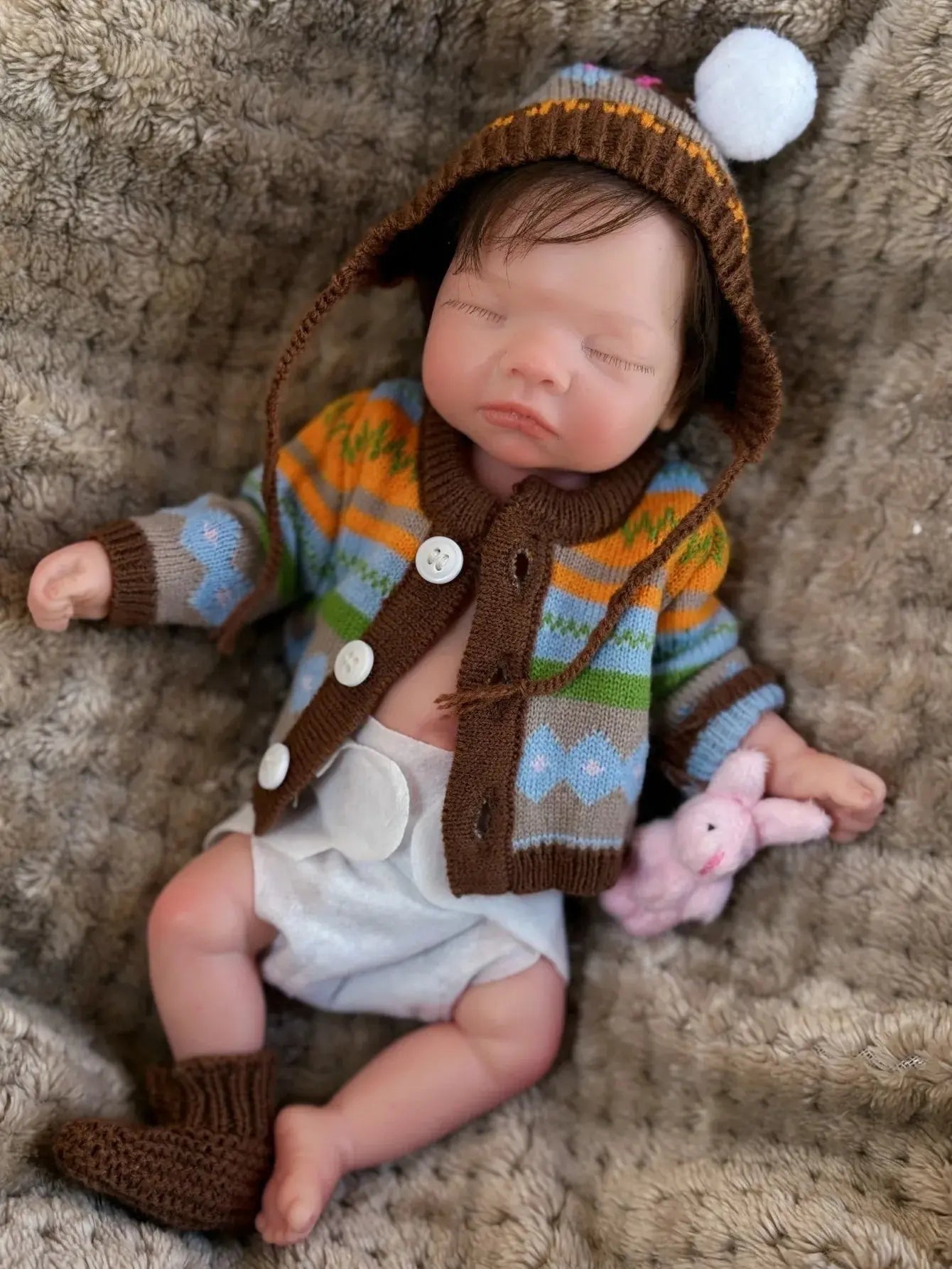 Image of Reborn Baby Dolls 10 Inch Sleeping Silicone Bebe Reborn Girl With